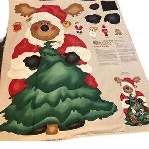 Daisy Kingdom Santa Moose Door Panel sewing panel / Christmas Moose door craft